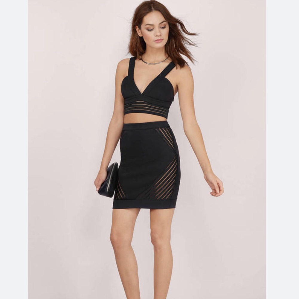 Tobi Black Skirt and Top Set